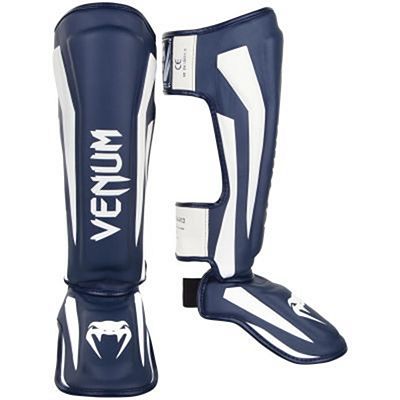 Venum Elite Standup Shinguards Bleu Marine-Blanc